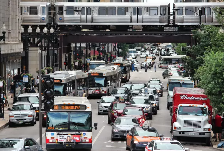 Tráfico en Chicago, Illinois