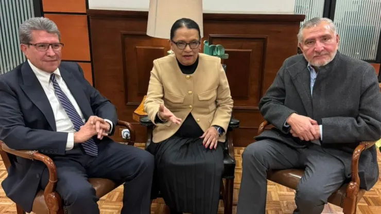 La secretaria de Gobernación se reunió con Monreal y Augusto López.