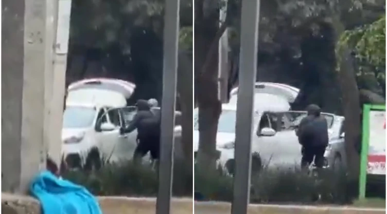 Graban asalto en Paseo de la Reforma sobre Lomas de Chapultepec.
