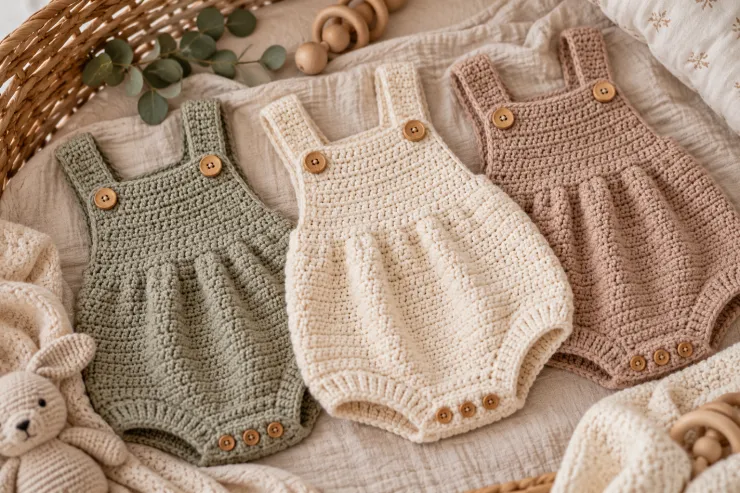 Mameluco de crochet de una pieza