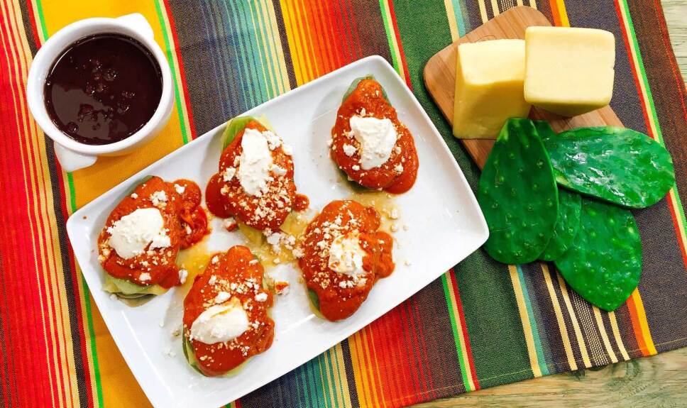 Receta Huarache de nopal