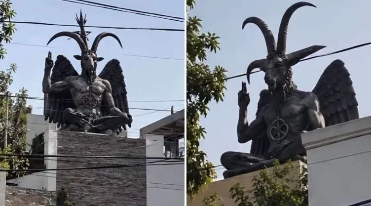 Presunta estatua de Baphomet en Jardines del Pedregal