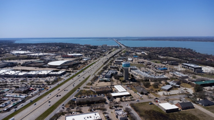 una vista de la ciudad de Rockwell en el estado de Texas.