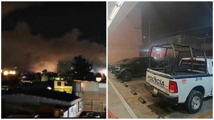 En Michoacán se registraron hoy balaceras, bloqueos y quema de tiendas de conveniencia.