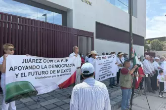 Manifestación en contra de la Elección Judicial