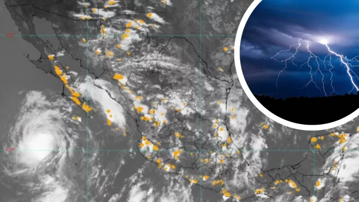 Tormenta tropical Mario intensifica lluvias y descargas eléctricas en Baja California y estados vecinos