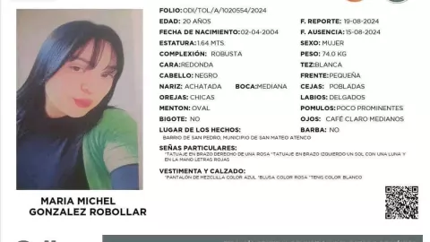 Desaparece Michel, joven de 20 años en San Mateo Atenco, Edomex
