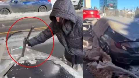 Rompe capa de hielo con martillo