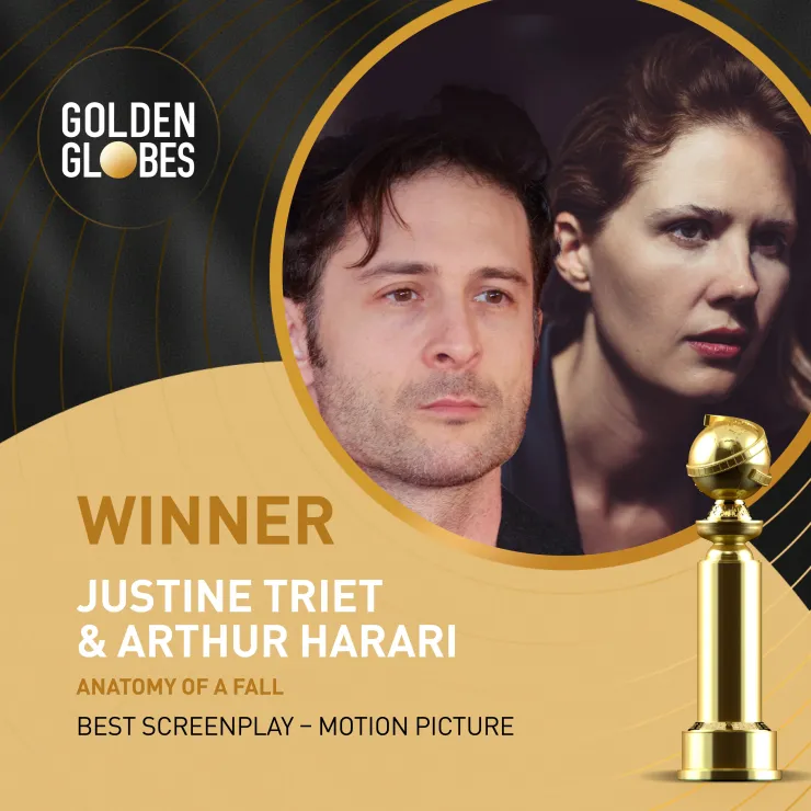 Triet y Arthur Harari ganan el premio al Mejor Guion por la película ‘Anatomy of a Fall’