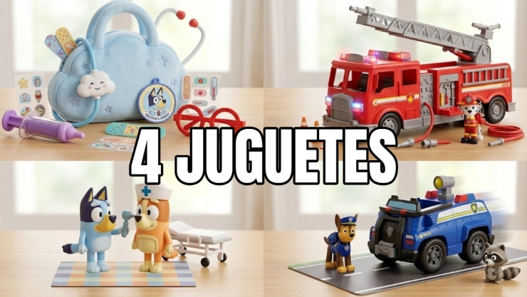 4 juguetes de Bluey y Paw Patrol para aprender sobre profesiones mientras se divierten