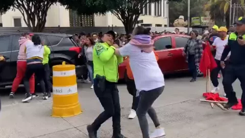 Se agarrarin a golpes en las inmediaciones de la Torre del Caballito.