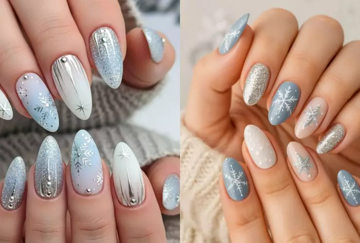 23 modelos de uñas navideñas elegantes y sencillas: puedes usarlas en cortas o largas y se ven preciosas
