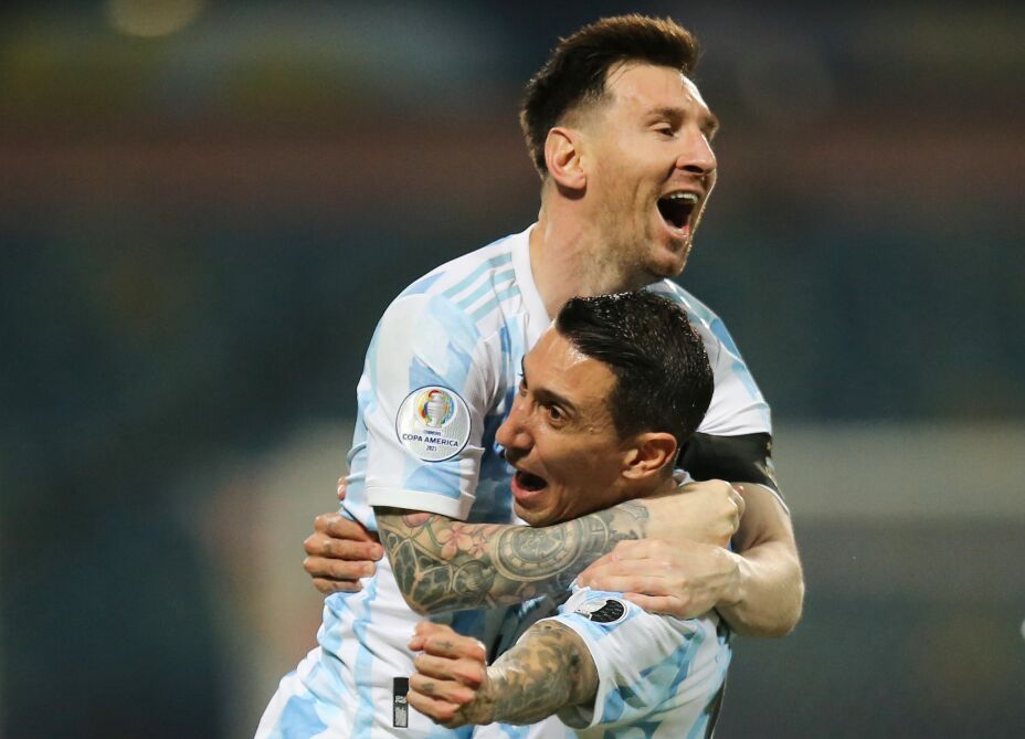 Lionel Messi y Ángel Di María