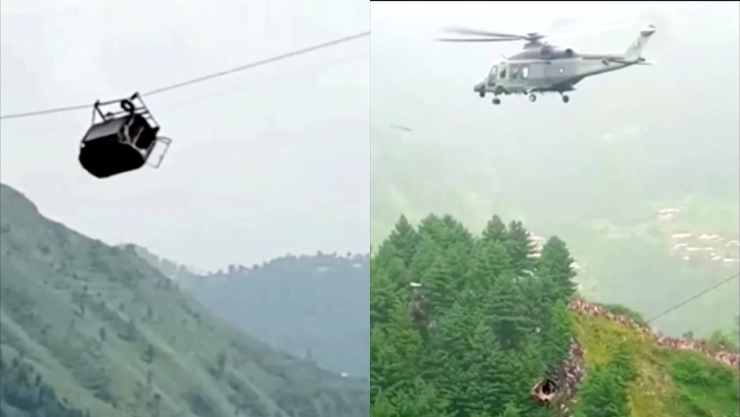 VIDEO: Seis niños y dos adultos quedan atrapados tras falla de un teleférico en Pakistán