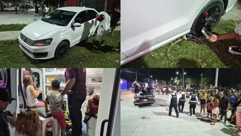 Estaba aprendiendo a conducir y termina ESTRELLANDO su auto contra un parque infantil; dos niños en riesgo