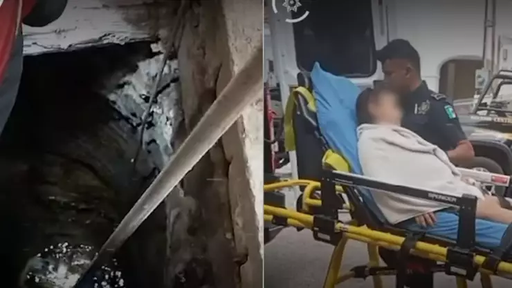 VIDEO_ Policías rescatan a niña que cayó a un pozo en Yucatán