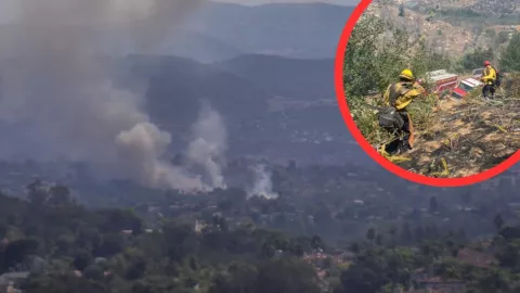 Fuego inesperado en San Diego obliga a evacuar a residentes cerca de Ramona