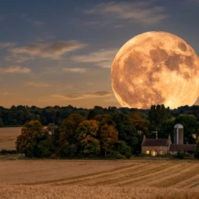 A qué hora se podrá ver la Luna de Cosecha en septiembre 2026