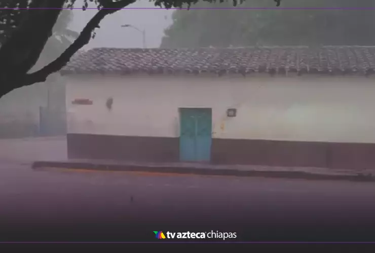Granizada en La Concordia, Chiapas: lluvias y viento causan daños en zona