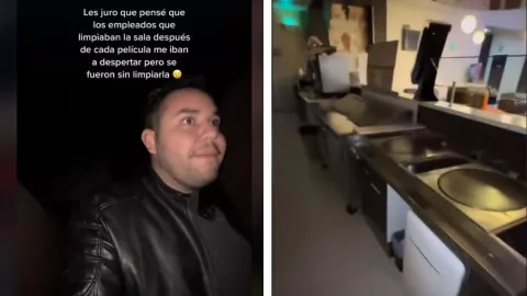 Hombre se queda dormido en el cine y lo dejan encerrado.