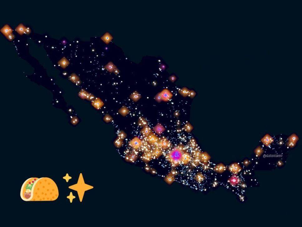 MAPA DE PUESTOS DE TACOS DE MEXICO