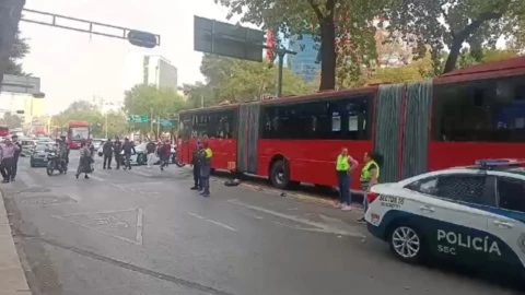 Muere persona arrollada por el Metrobús CDMX a la altura de Insurgentes y Reform