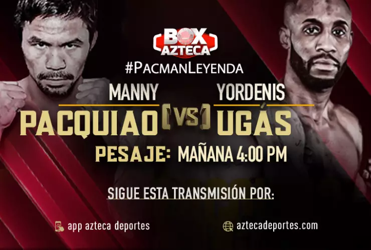 Manny Pacquiao vs Yordenis Ugás pesaje