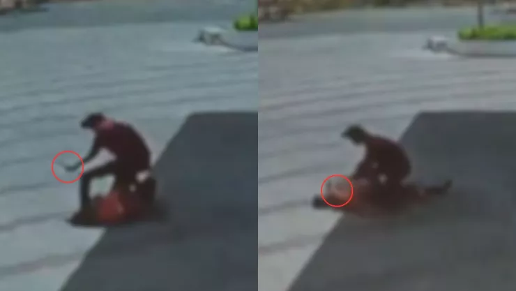 VIDEO ATROZ | Hombre degolla a su esposa en una gasolinería; le cortó el cuello frente a los trabajadores