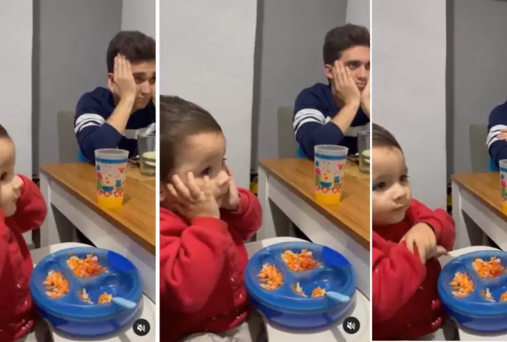 ¡El VIDEO menos ANTICONCEPTIVO! Bebé imita a su papá mientras ve un partido de la Premier League.jpg