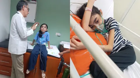 Ángel lucha contra la fibrosis quística de sus tres hijas