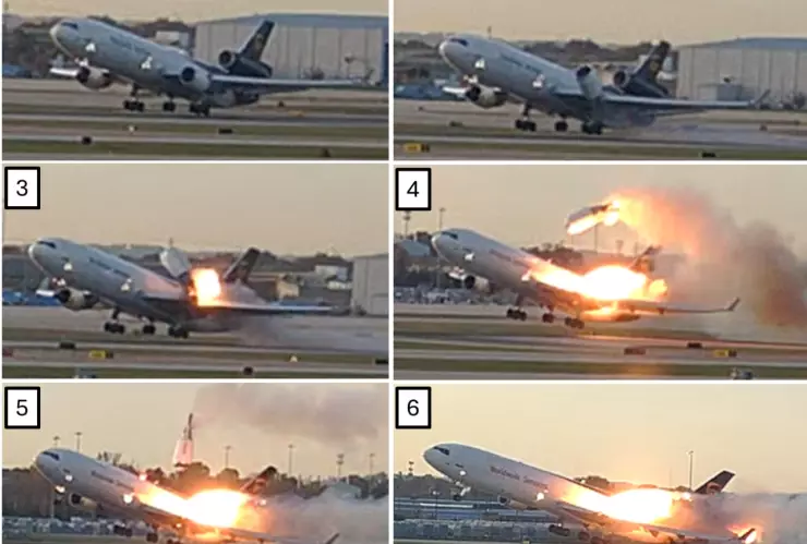 Capturas de video de accidente en Louisville, Kentucky, el 4 de noviembre de 2025.