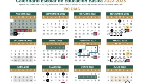 calendario SEP ciclo escolar 2022-2023