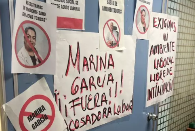 Manifestación en el Hospital Infantil de México Trabajadores exigen la destitución de jefa de Trabajo Social