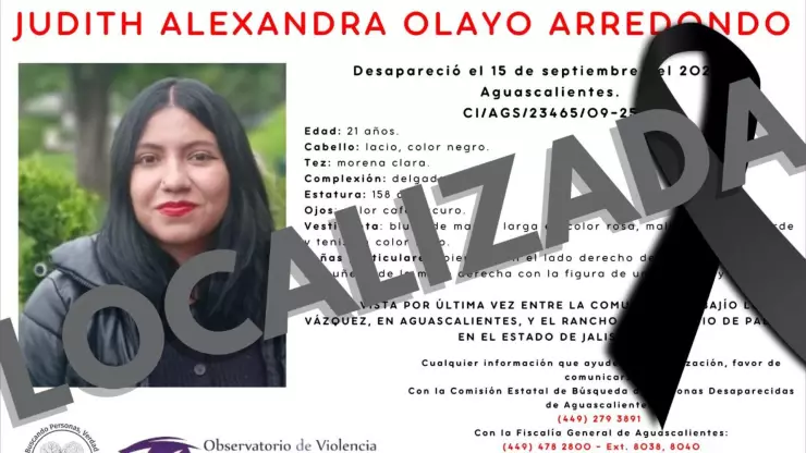 Encuentran a Judith Alexandra, joven embarazada que estuvo tres meses desaparecida; qué se sabe