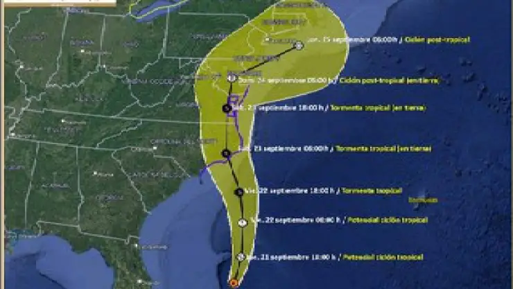 Trayectoria EN VIVO de la tormenta tropical Ophelia