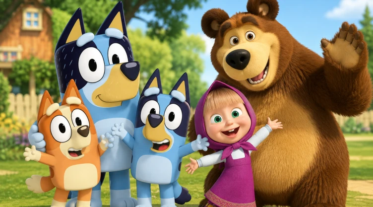 4 episodios de Bluey y Masha y el Oso para enseñar a tus hijos sobre la solidaridad de manera divertida y práctica