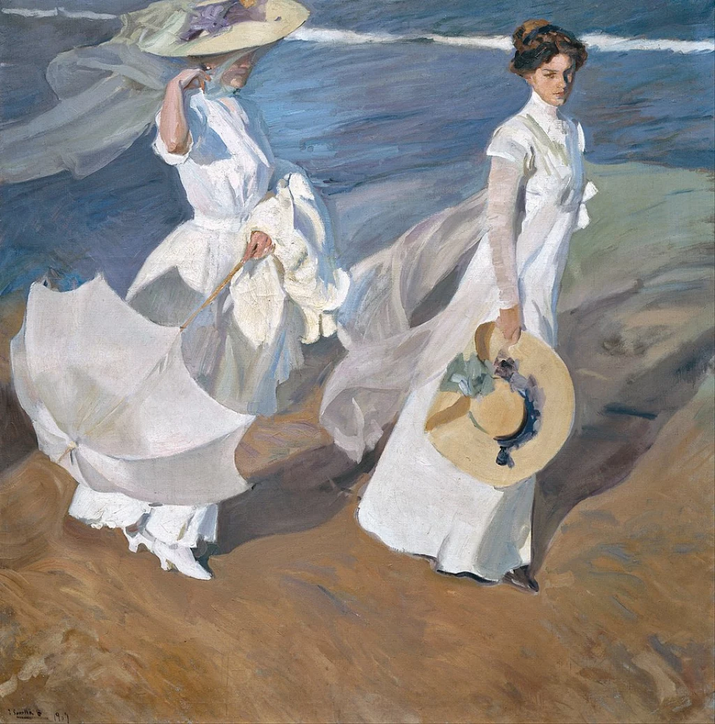 Joaquín Sorolla, Paseo por la playa, 1909.