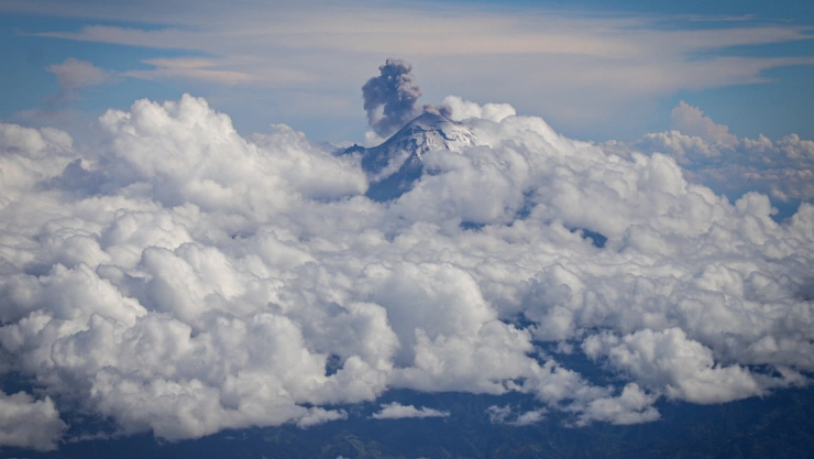 Actividad del volcán Popocatéptl
