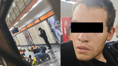 Apuñala a varias personas en el Metro Tacubaya y se arroja a las vías