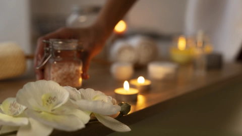 bañera con flores para purificar