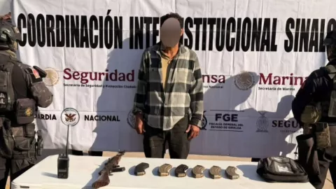 Hombre armado detenido al norte de Culiacán