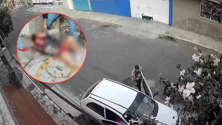 Ladrón intenta robar auto en Valle de Chalco, se le encasquilla el arma y vecinos lo golpean