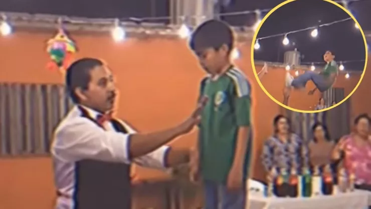Truco de magia con niño