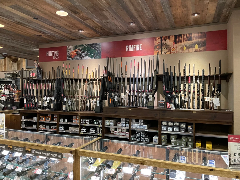 Cabelas retail store Cabela Parkway gun area secured guns