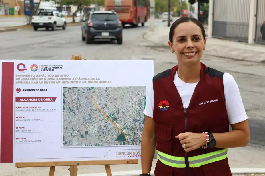 Anuncian remodelación de la avenida Kabah en Cancún con inversión de más de 218 mdp