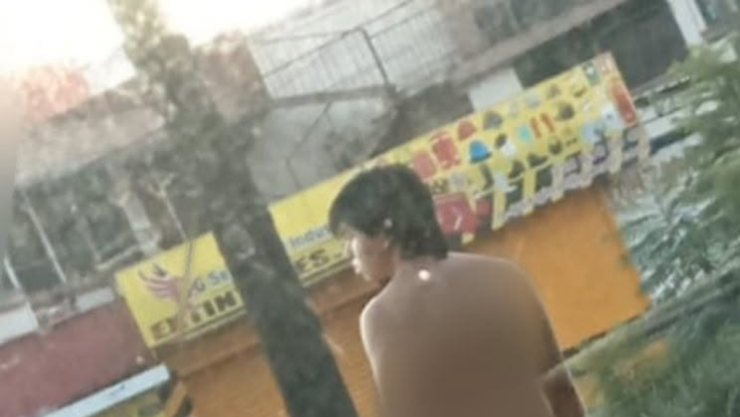 Hombre sin ropa en Veracruz