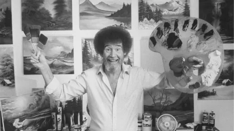 El impresionante precio que alcanzó una pintura de Bob Ross en una subasta benéfica