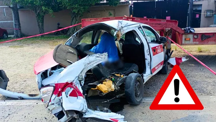 El impacto dejó daños severos en la unidad de transporte público y una víctima mortal