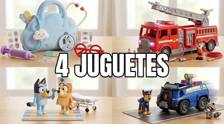 4 juguetes de Bluey y Paw Patrol para aprender sobre profesiones mientras se divierten