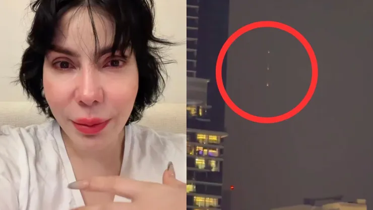 Sol León publicó videos desde Dubái donde se observan destellos y explosiones